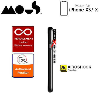 Mous Clarity Case for iPhone Xs - X - Air Shock High Impact Material - Clarity Black - Forexengineer-malaysia