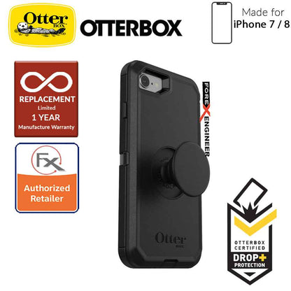 OTTER + POP Defender for iPhone 7 - 8 - Rugged Protective Case with PopSockets - Black - Forexengineer-malaysia