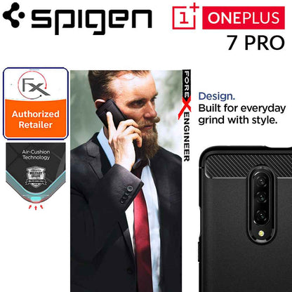 Spigen Rugged Armor for OnePlus 7 Pro - Black - Forexengineer-malaysia