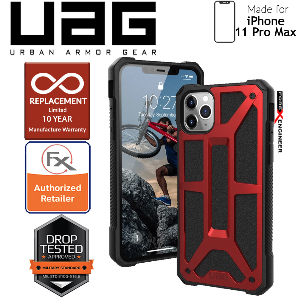 UAG Monarch for iPhone 11 Pro Max - Rugged Military Drop Tested - Crimson