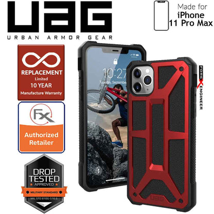 UAG Monarch for iPhone 11 Pro Max - Rugged Military Drop Tested - Crimson - Forexengineer-malaysia