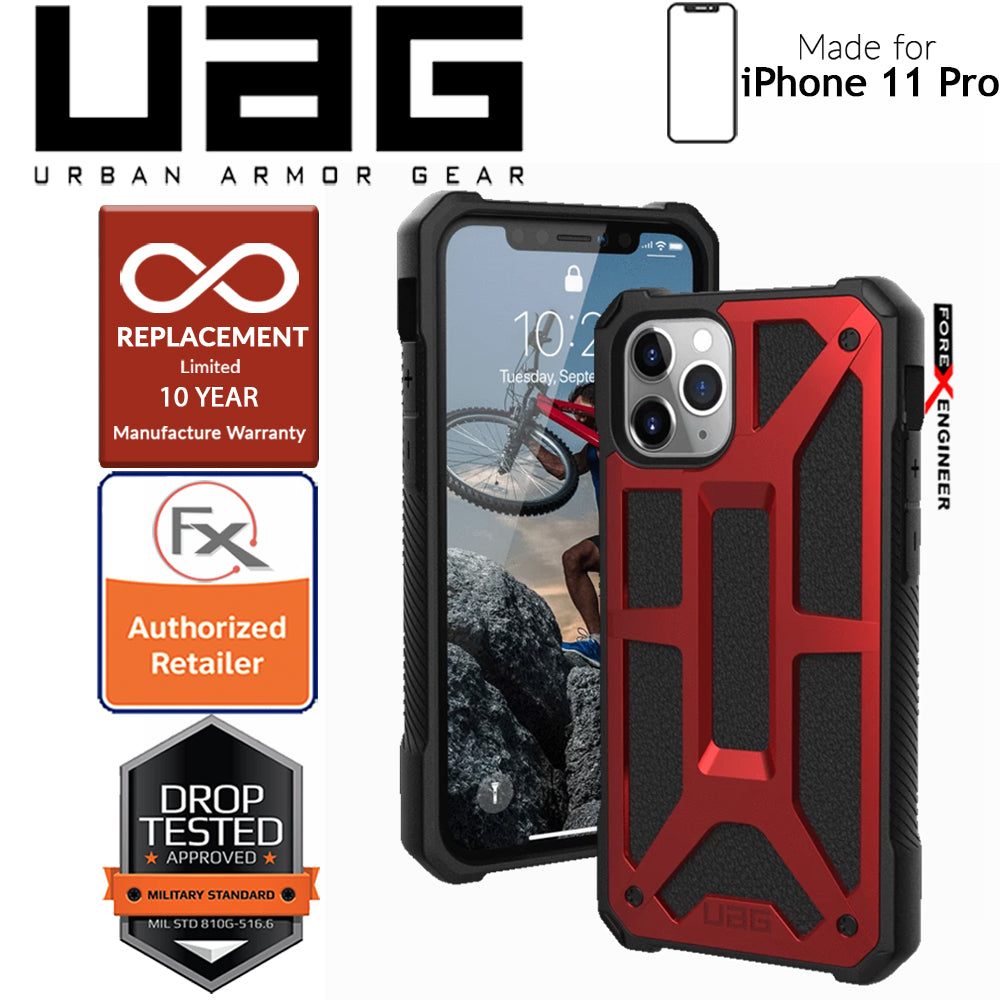 UAG Monarch for iPhone 11 Pro - Rugged Military Drop Tested - Crimson