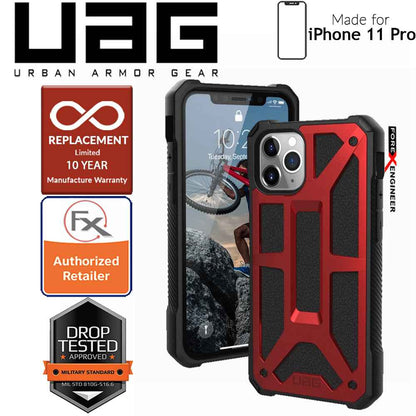 UAG Monarch for iPhone 11 Pro - Rugged Military Drop Tested - Crimson - Forexengineer-malaysia