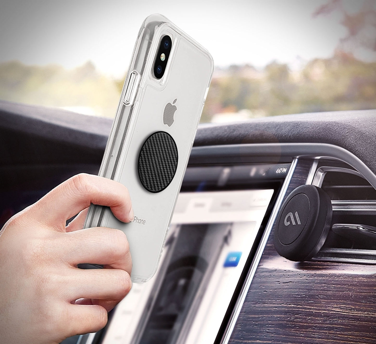 Case-Mate Magnetic Car Mount -White Marble (Barcode: 846127184236 )