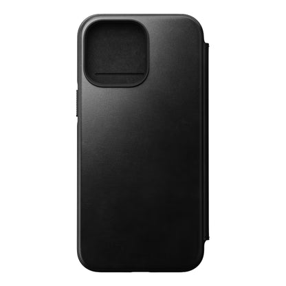 [ONLINE EXCLUSIVE] Nomad Modern Leather Folio Horween Case for iPhone 14 Pro Max - MagSafe Compatible - Black (Barcode: 856500012308 ) - Forexengineer -Malaysia- 856500012308