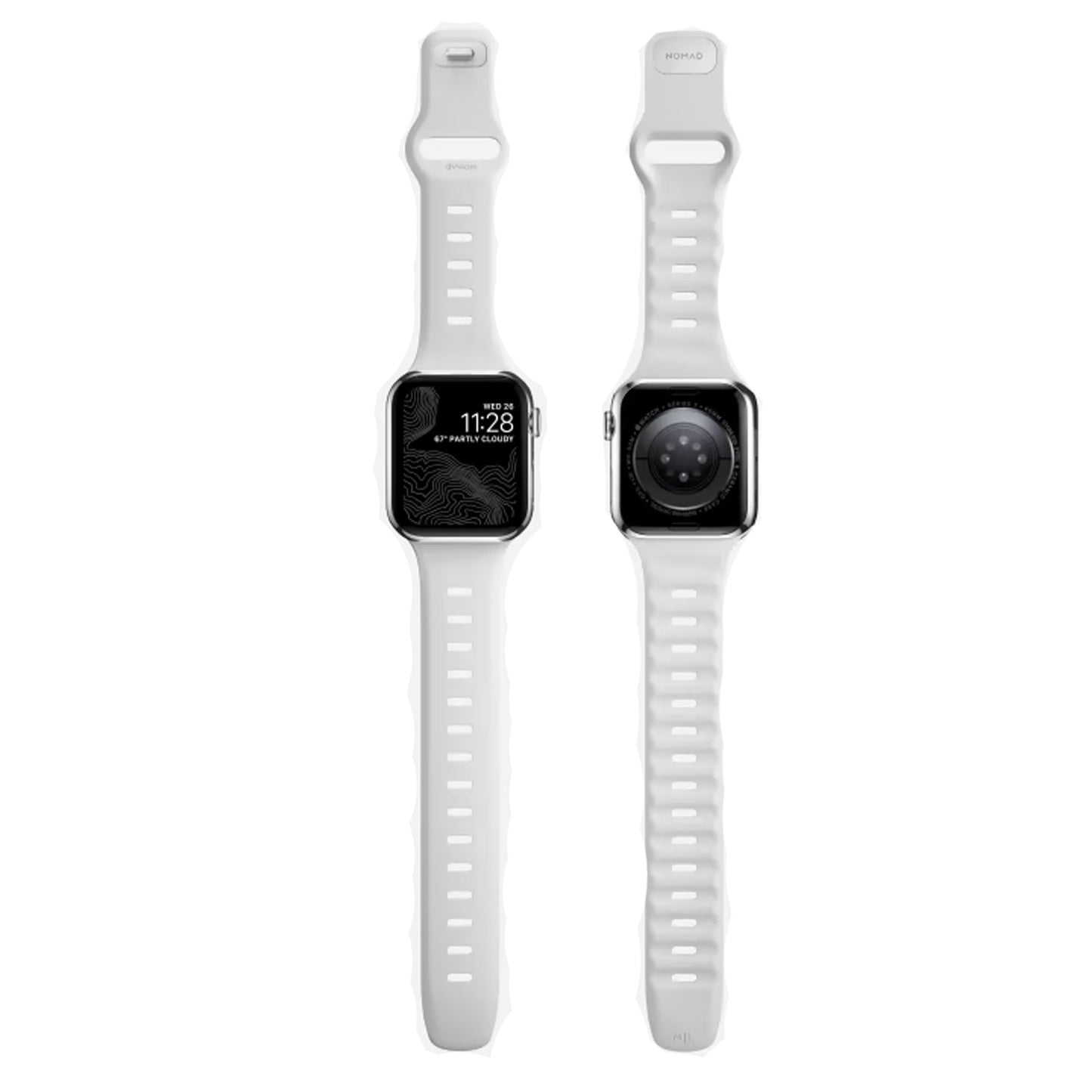 [ONLINE EXCLUSIVE] Nomad Sport Slim Band for Apple Watch 41mm - 40mm - 38mm ( Series SE - 7 - 6 - 5 - 4 - 3 - 2 - 1 ) - White ( Barcode: 856500011424 ) - Forexengineer -Malaysia- 856500011424