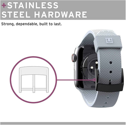 UAG [U] Dot Silicone Strap for Apple Watch Series 7 - SE - 6 - 5 - 4 - 3 - 2 - 1 ( 45mm - 42mm - 44mm ) - Soft Blue ( Barcode : 810070360535 )