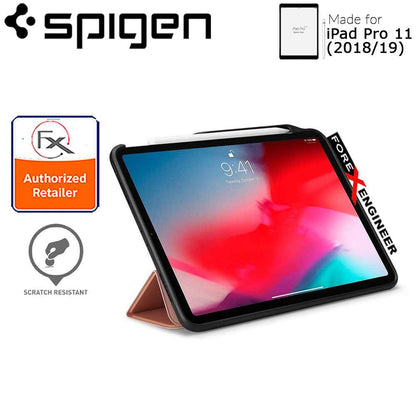 Spigen Smart Fold 2 for iPad Pro 11" (2018-19) - with build in Apple Pencil slot - Rose Gold - Forexengineer-malaysia