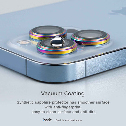 Hoda Sapphire Lens Protector for iPhone 14 Pro - 14 Pro Max - Flamed Titanium (3pcs) (Barcode: 4711103546666 )