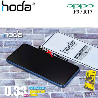 [RACKV2_CLEARANCE] Hoda OPPO F9 - R17 Screen Protector - Full Coverage Tempered Glass - Black - Forexengineer-malaysia