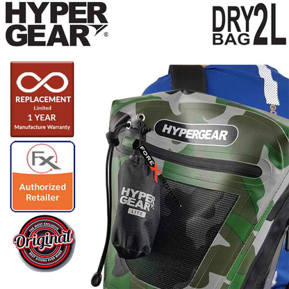 HyperGear Dry Bag Lite 2L - Waterproof IPX6 and Expandable to Full Size Dry Bag - Black - Forexengineer-malaysia
