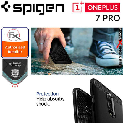 Spigen Rugged Armor for OnePlus 7 Pro - Black - Forexengineer-malaysia