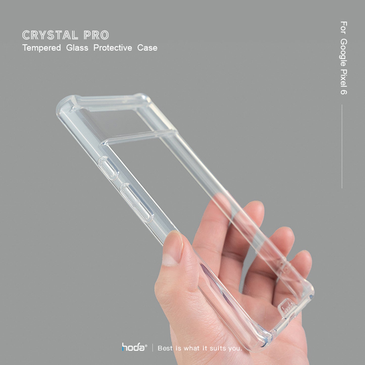 Hoda Crystal Pro Glass Case for Google Pixel 6 - Clear (Barcode: 4711103543641 )