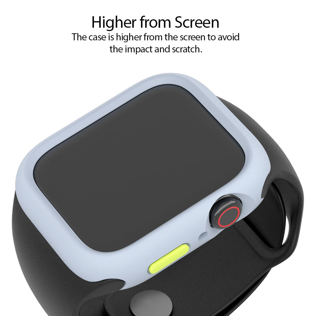 Hoda Rough Case for Apple Watch Series 7 - SE - 6 - 5 - 4 - 3 - 2 - 1 ( 45mm - 42mm - 44mm ) - Light Blue (Barcode : 4713381517604 )