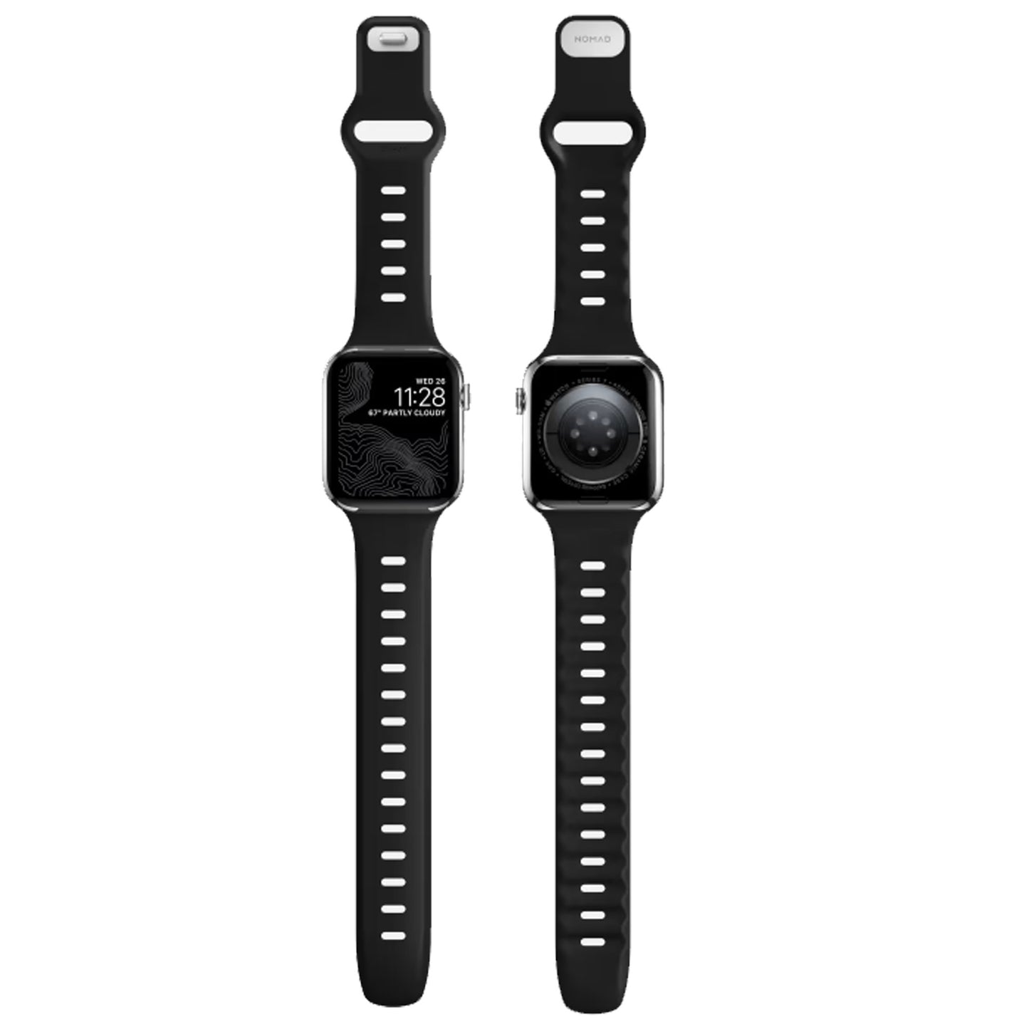 Nomad Sport Slim Band for Apple Watch 41mm - 40mm - 38mm ( Series SE - 7 - 6 - 5 - 4 - 3 - 2 - 1 ) - Black ( Barcode: 856500011530 )