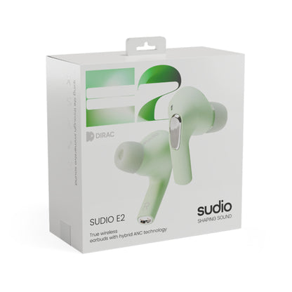Sudio Wireless Earphone E2 - Hybrid Active Noise Cancellation Spatial Audio - Jade (Barcode: 7350071381618 ) - Forexengineer -Malaysia- 7350071381618