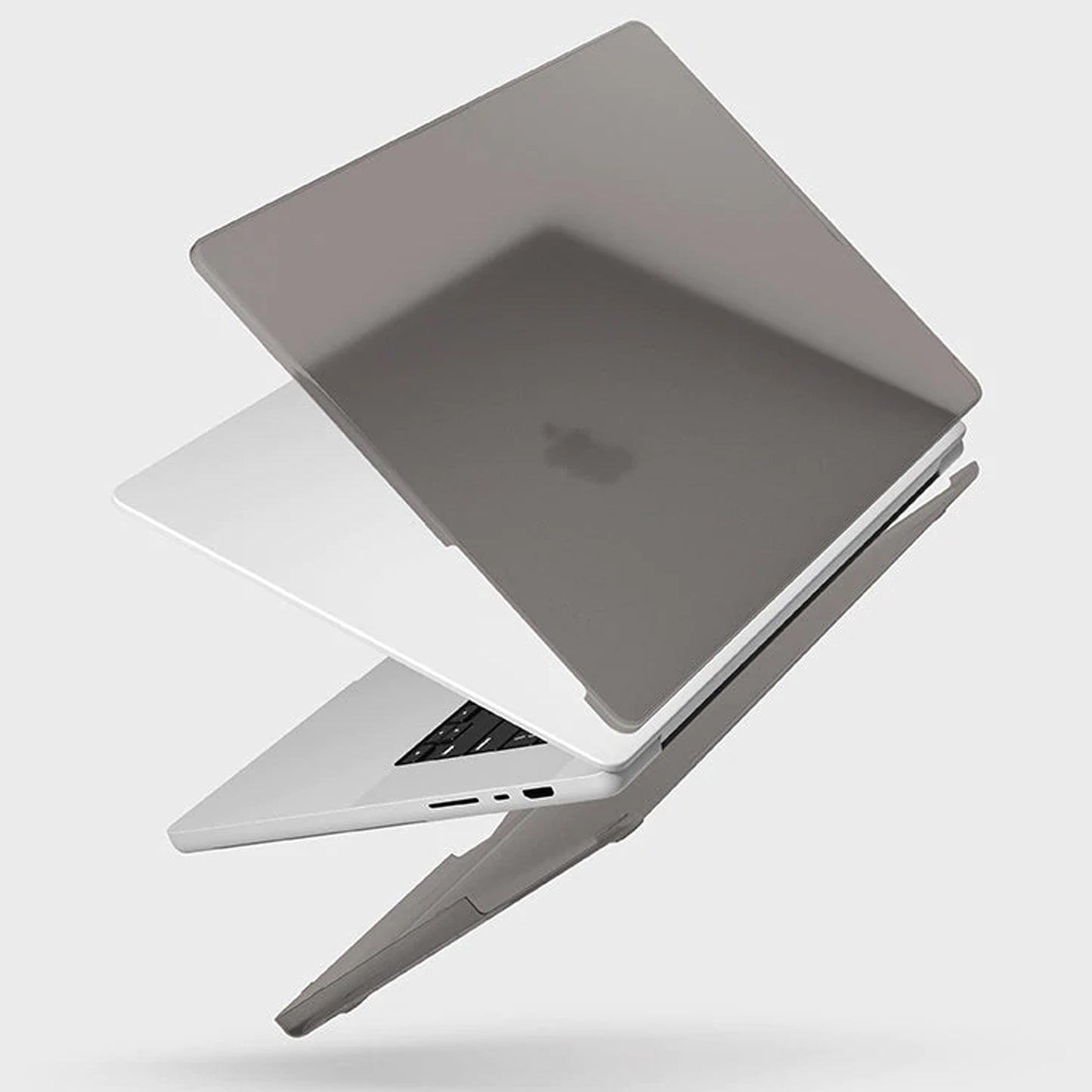 Uniq Husk Pro Claro Case for Macbook Air 13" ( 2020 ) - Matte Grey Smoke (Barcode: 8886463673928 )