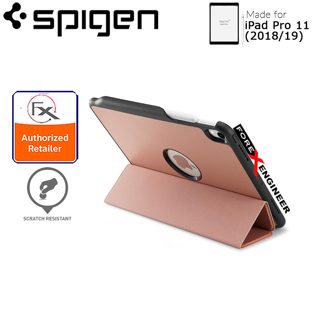 Spigen Smart Fold 2 for iPad Pro 11" (2018-19) - with build in Apple Pencil slot - Rose Gold