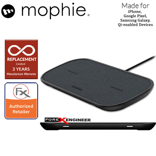 Mophie Dual Wireless Charging Pad ( Fabric ) - 10W pad charges 2 wireless devices and 1 wired device ( Barcode : 848467099843 )