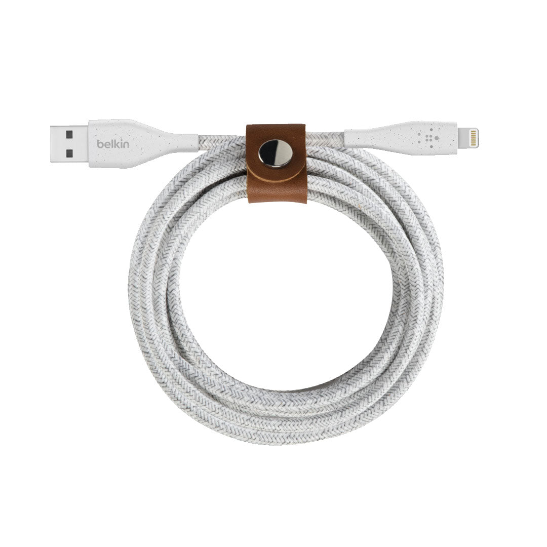 Belkin Duratek Plus Lightning to USB-A Cable ( 1.2m ) - White (Barcode: 745883769575 )