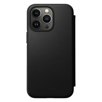 [ONLINE EXCLUSIVE] Nomad Modern Leather Folio Rugged Case for iPhone 13 6.1" 5G - MagSafe Compatible - Black (Barcode: 856500010779 ) - Forexengineer-malaysia