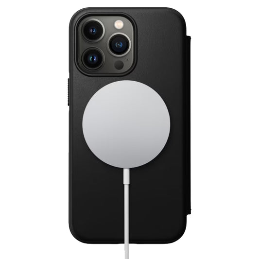 [ONLINE EXCLUSIVE] Nomad Modern Leather Folio Rugged Case for iPhone 13 Pro Max 6.7" 5G - MagSafe Compatible - Black (Barcode: 856500010793) - Forexengineer-malaysia