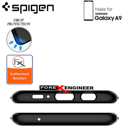 Spigen Liquid Air for Samsung Galaxy A9 (2018) - Matte Black - Forexengineer-malaysia