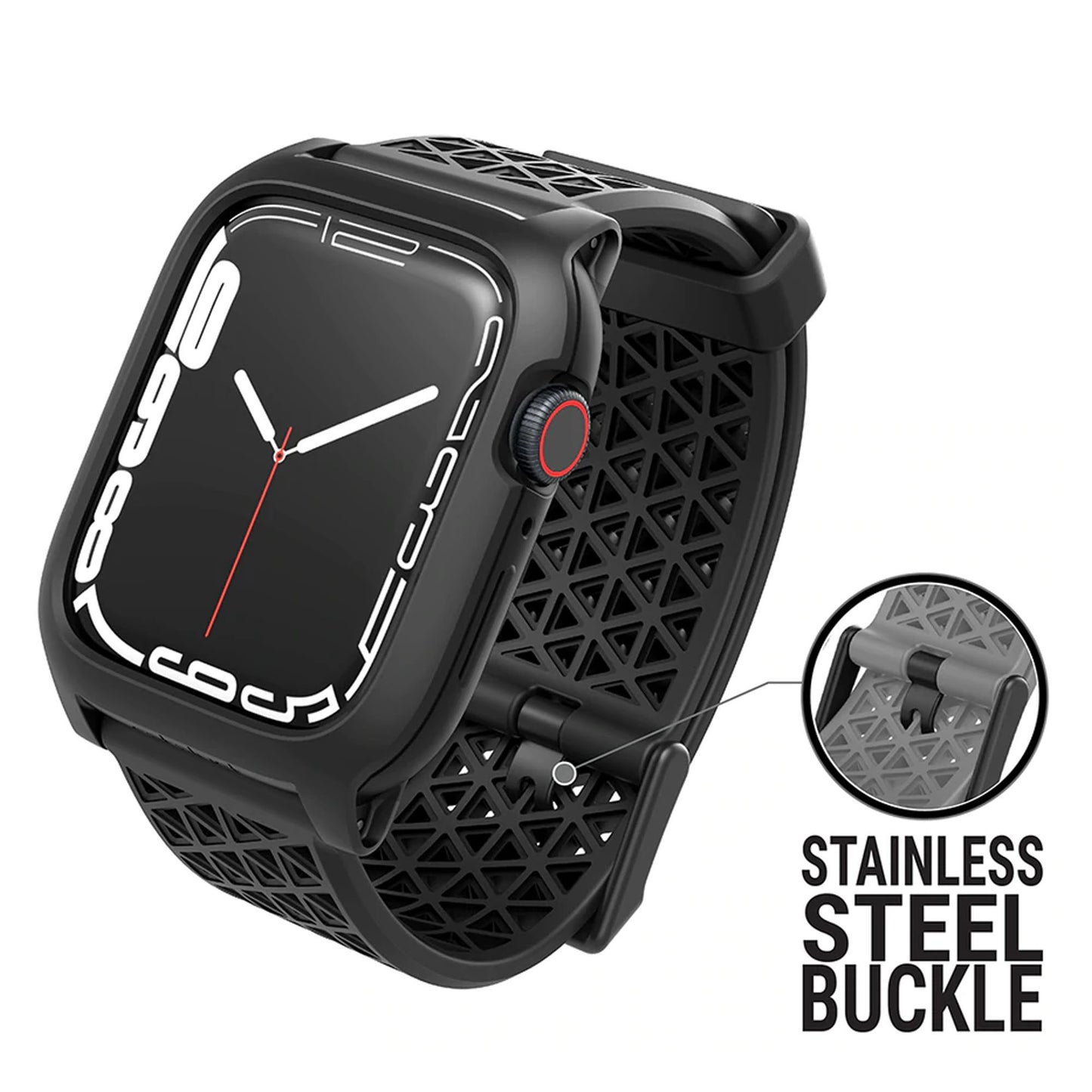 Catalyst Active Defense Case for Apple Watch Series 7 ( 45mm ) - with intergrade bands - Stealth Black (Barcode: 840625112432 )