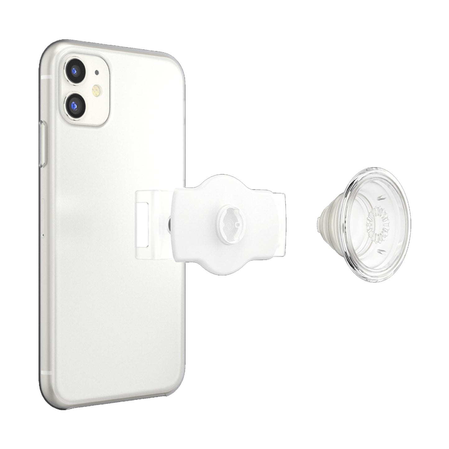 Popsockets PopGrip Slide Stretch - Clear on White (Barcode: 840173712665 )