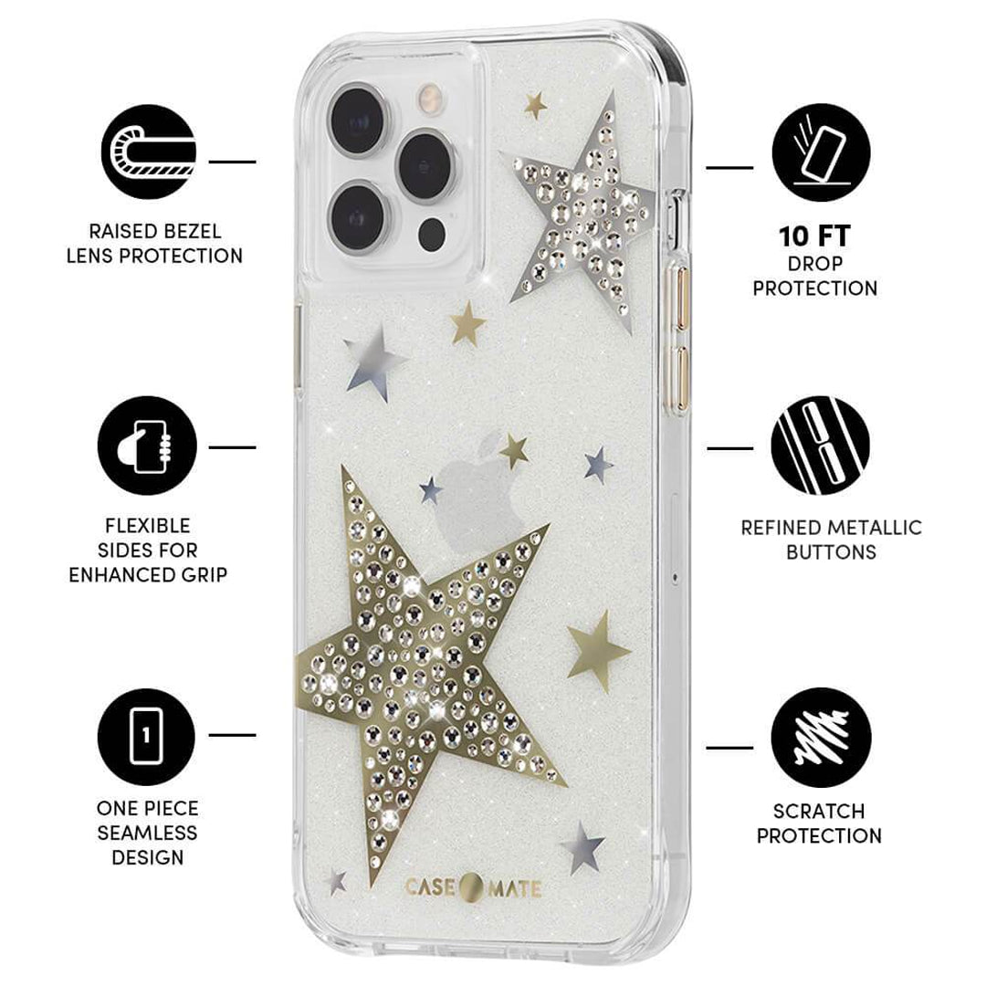 Case-Mate Sheer Superstar for iPhone 13 6.1" 5G with Antimicrobial - Clear (Barcode: 840171706895 )