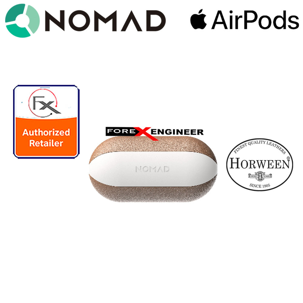 [ONLINE EXCLUSIVE] Nomad Rugged Case for AirPods - Genuine Premium Horween Leather from USA - Natural