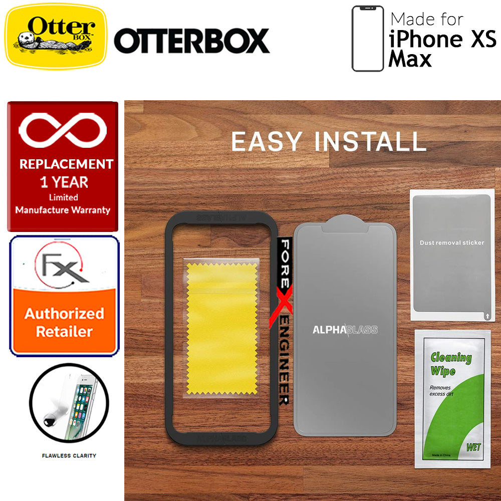 OtterBox Alpha Glass Screen Protector for iPhone Xs Max - Tempered Glass with Resists Scratches and Shattering - Clear