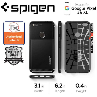 Spigen Rugged Armor for Google Pixel 3a XL - Matte Black - Forexengineer-malaysia