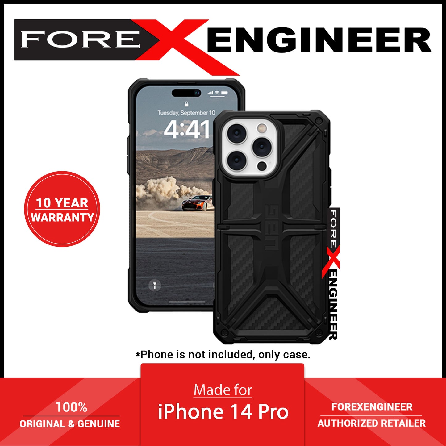 UAG Monarch for iPhone 14 Pro - Carbon Fiber (Barcode: 840283901829 )