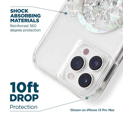 'Case Mate Karat Marble for iPhone 14 Pro with Magsafe - A Touch of Pearl (Barcode: 840171719529 )