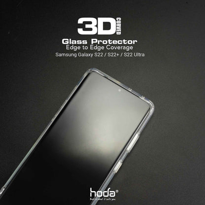 Hoda Tempered Glass for Samsung Galaxy S22 Ultra - 3D UV Full Glue Full Coverage Screen Protector ( UV Lamp Included ) - Clear (Barcode: 4713381516256 + 4711103543993 )