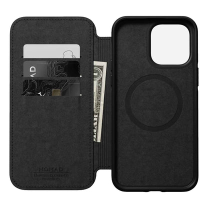 [ONLINE EXCLUSIVE] Nomad Modern Leather Folio Horween Case for iPhone 14 Pro Max - MagSafe Compatible - Black (Barcode: 856500012308 )