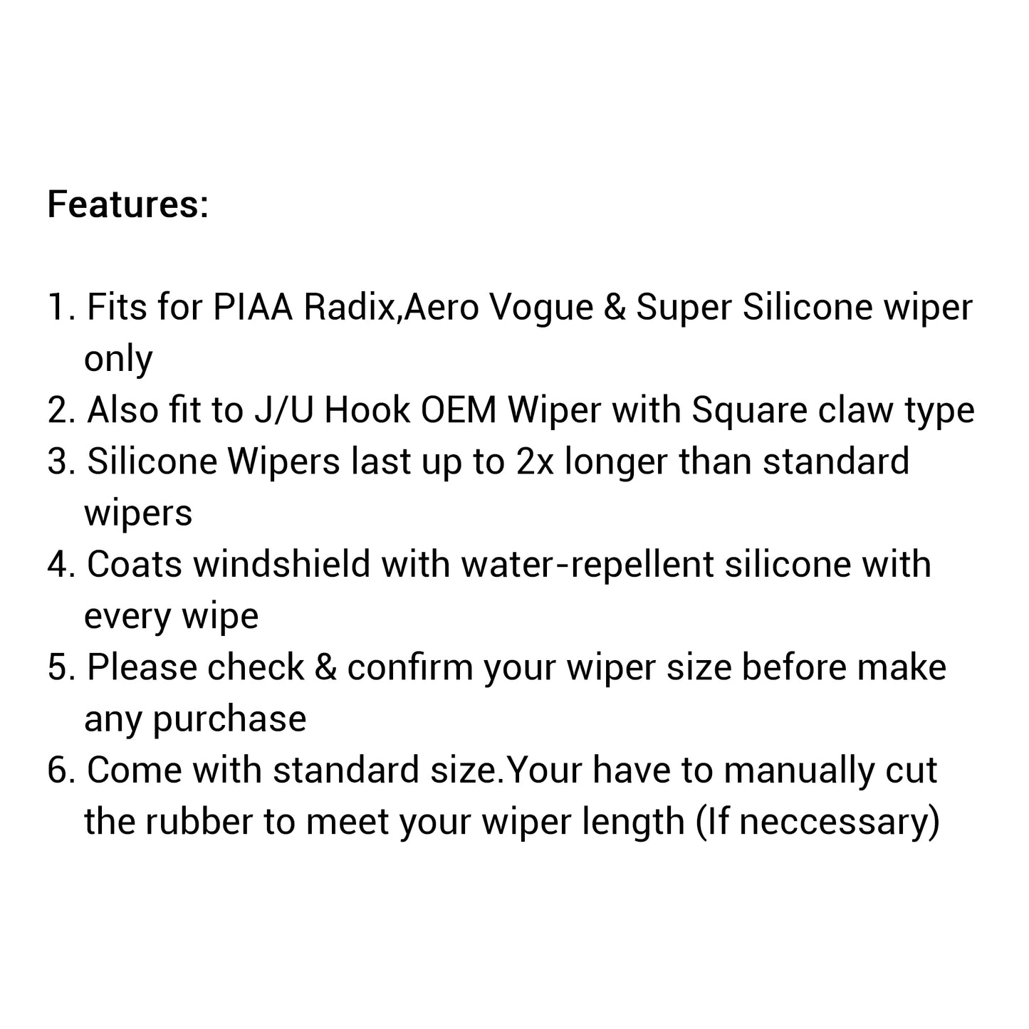 PIAA Silicone Wiper Refill for Uniblade ( 17" ) (Barcode: 4960311023654 )
