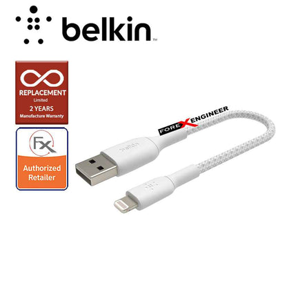 Belkin BOOST↑CHARGE™ Braided Lightning to USB-A Cable 1M - White (Barcode : 745883788736)