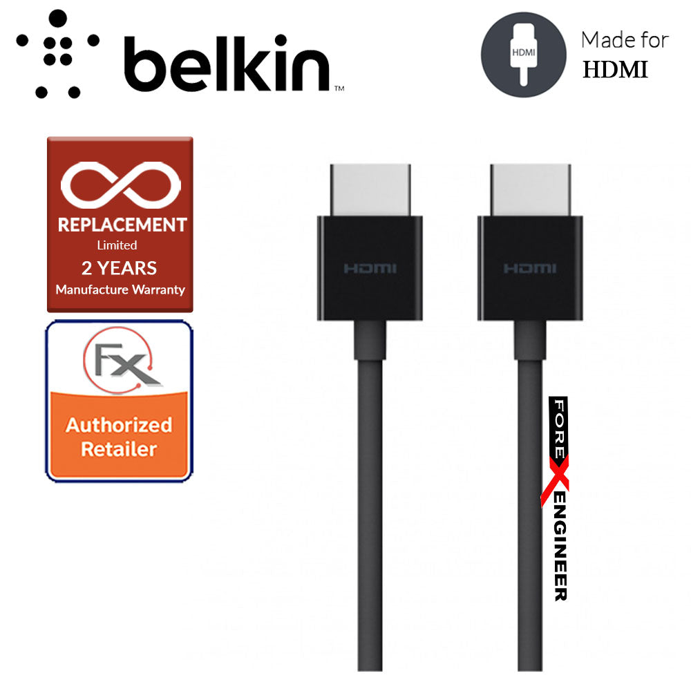 Belkin Ultra HD Premium HDMI Cable 2 Meter - Black Color (Barcode :745883730346 )