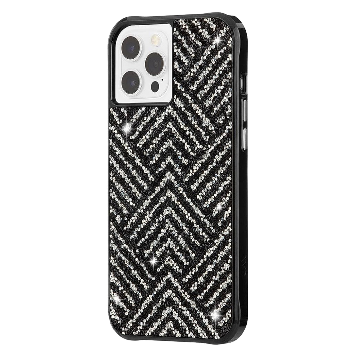 Case Mate Brilliance for iPhone 12 Mini 5.4 5G - Herringbone - Black with Micropel (Barcode: 846127196581 )