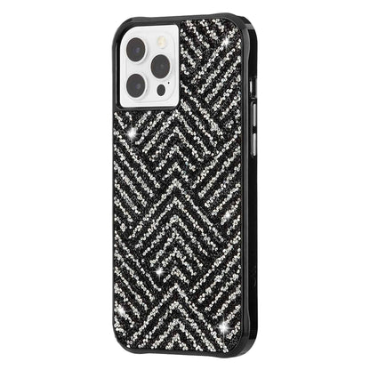 Case Mate Brilliance for iPhone 12 Mini 5.4 5G - Herringbone - Black with Micropel (Barcode: 846127196581 )
