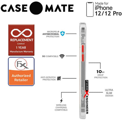 Case Mate KODAK with MicroPel for iPhone 12 - 12 Pro 5G 6.1" - White Kodachrome Super 8 (Barcode: 840171700411 )