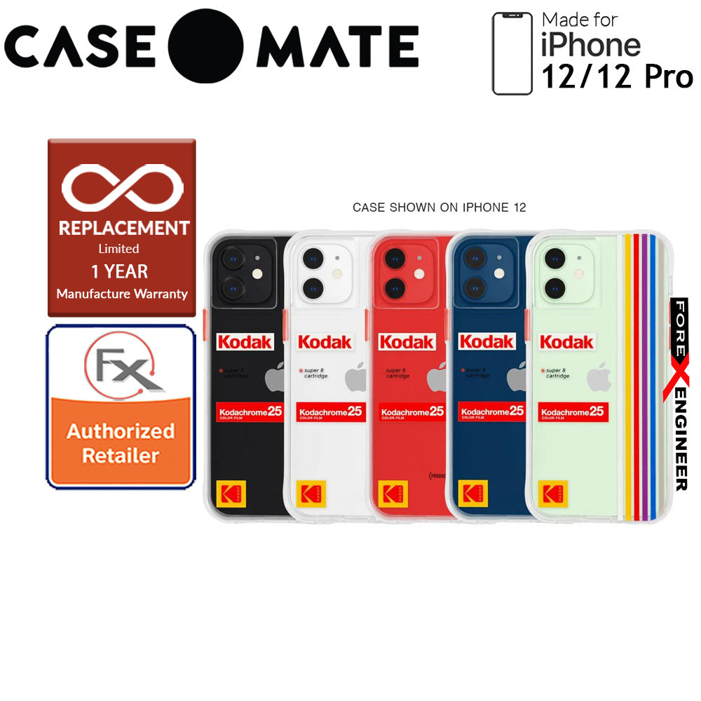 Case Mate KODAK with MicroPel for iPhone 12 - 12 Pro 5G 6.1" - White Kodachrome Super 8 (Barcode: 840171700411 )