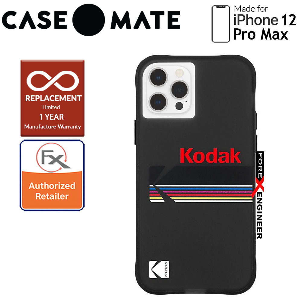 Case Mate KODAK with MicroPel for iPhone 12 Pro Max 5G 6.7" - Matte Black + Shiny Black Logo (Barcode: 840171700398 )