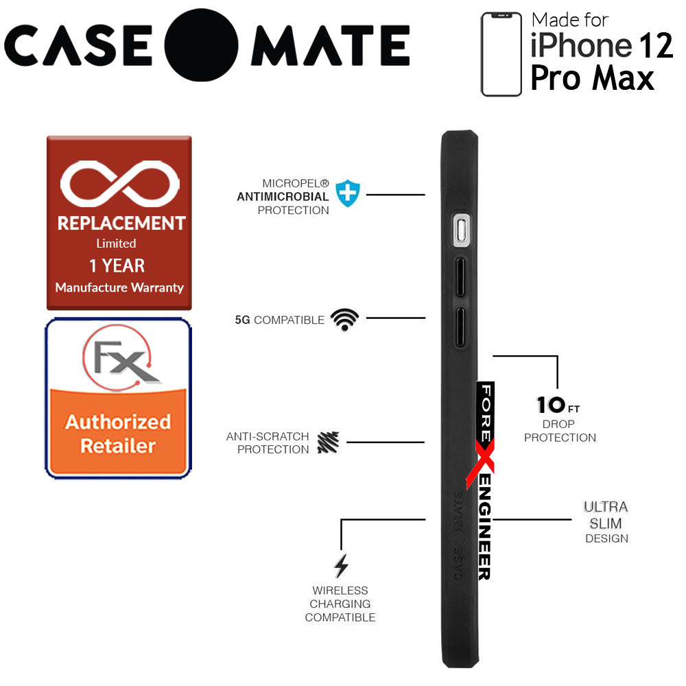 Case Mate KODAK with MicroPel for iPhone 12 Pro Max 5G 6.7" - Matte Black + Shiny Black Logo (Barcode: 840171700398 )