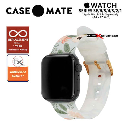 Case Mate Rifle Paper Watch Band for Apple Watch Series 7 - SE - 6 - 5 - 4 - 3 - 2 - 1 ( 45mm - 44mm - 42mm) - Wild Flowers (Barcode : 840171701104 )