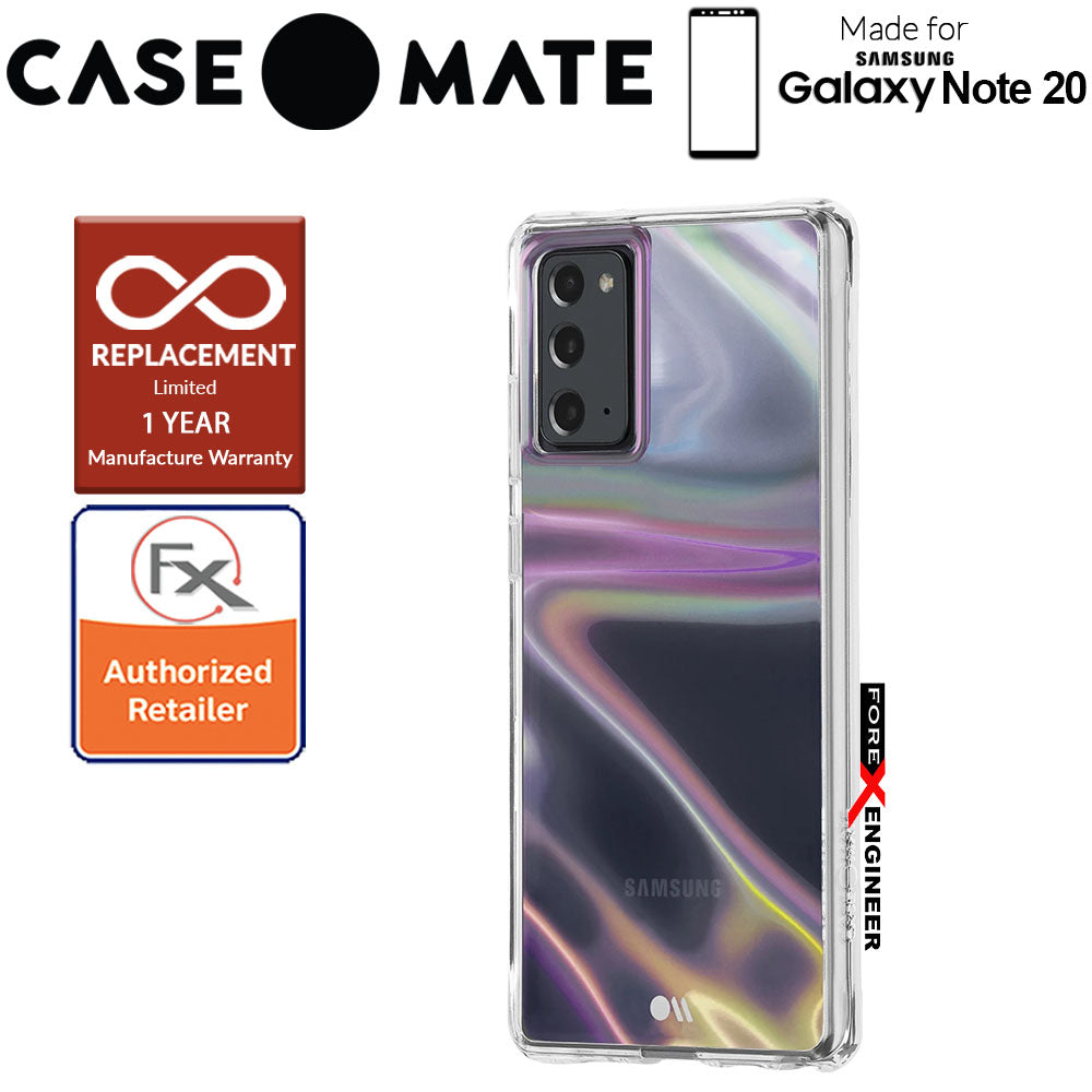 Case Mate Soap Bubble for Samsung Galaxy Note 20 5G - with Micropel antimicrobial protection ( Iridescent ) ( Barcode : 846127195195 )