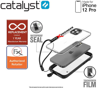 Catalyst Waterproof Case for iPhone 12 Pro (not compatible with iPhone 12) - Stealth Black (Barcode: 840625111138 )