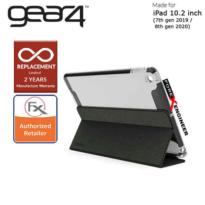 Gear4 Brompton + Folio for iPad 10.2 inch ( 7th - 8th - 9th Gen ) (2019 - 2021) - D3O Material Technology - Drop Resistant Up to 4 meters - Smoke Color (Barcode : 840056119802 )